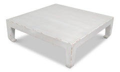 Classic Chinese Antique White Cocktail Table - Ornate Home