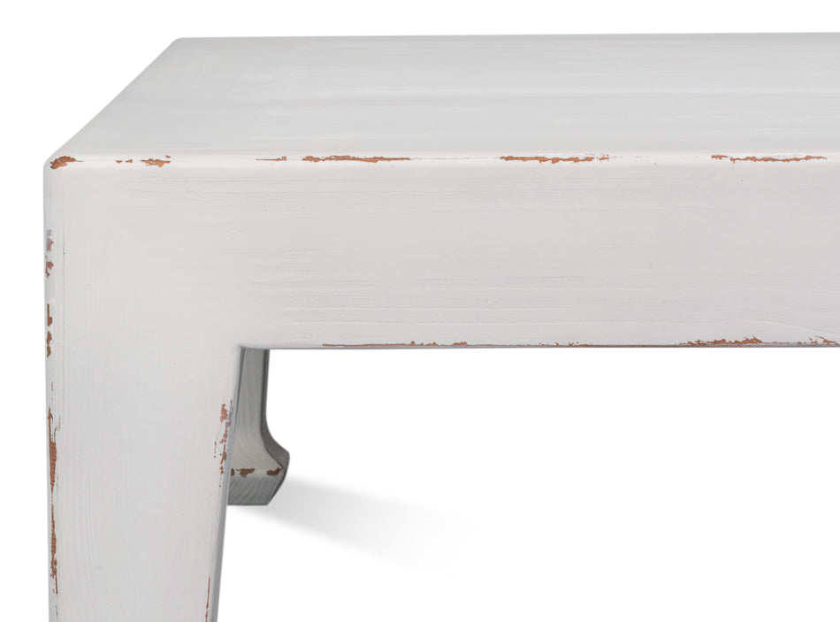 Classic Chinese Antique White Cocktail Table - Ornate Home