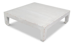 Classic Chinese Antique White Cocktail Table - Ornate Home