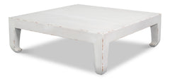 Classic Chinese Antique White Cocktail Table - Ornate Home