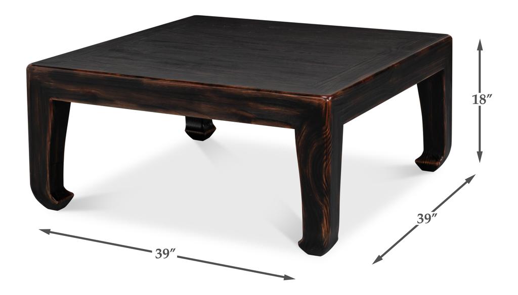 Classic Chinese Black Cocktail Table - Ornate Home