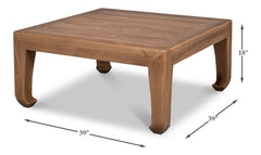 Classic Chinese Brown Cocktail Table - Ornate Home