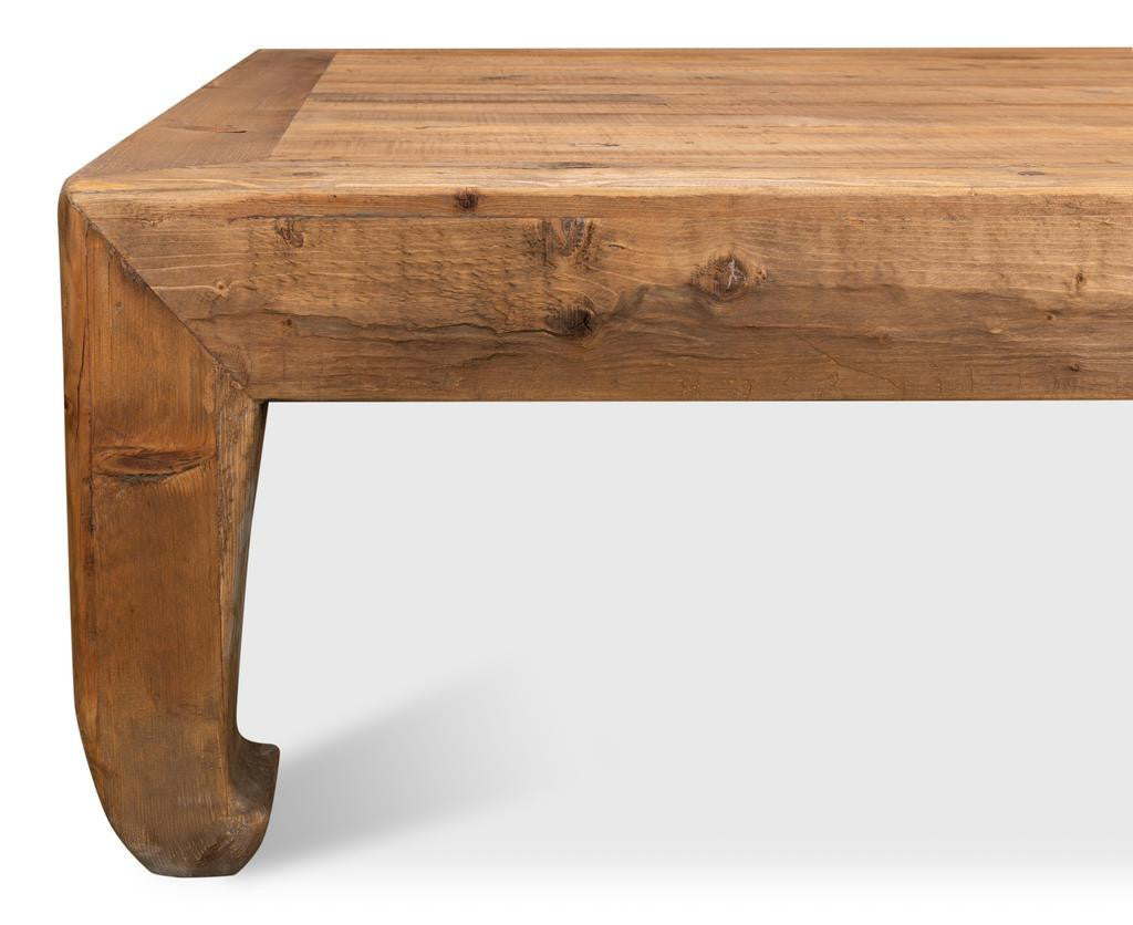 Classic Chinese Tan Coffee Table - Ornate Home
