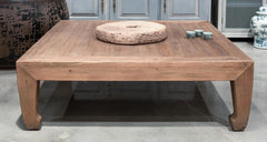 Classic Chinese Tan Coffee Table - Ornate Home