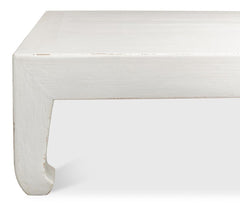 Classic Chinese White Coffee Table - Ornate Home