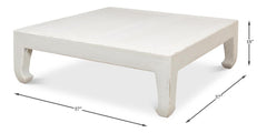 Classic Chinese White Coffee Table - Ornate Home