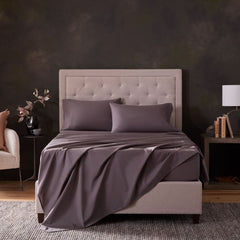 Classic Cotton Charcoal Split Head Queen Sheet Set - Ornate Home