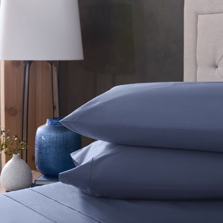 Classic Cotton Marine King Pillowcases - Ornate Home