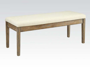 Claudia Beige & Salvaged Brown Bench - Ornate Home