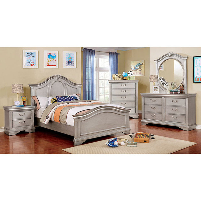 Claudia Silver Nightstand - Ornate Home