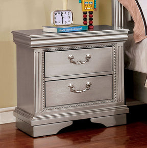 Claudia Silver Nightstand - Ornate Home