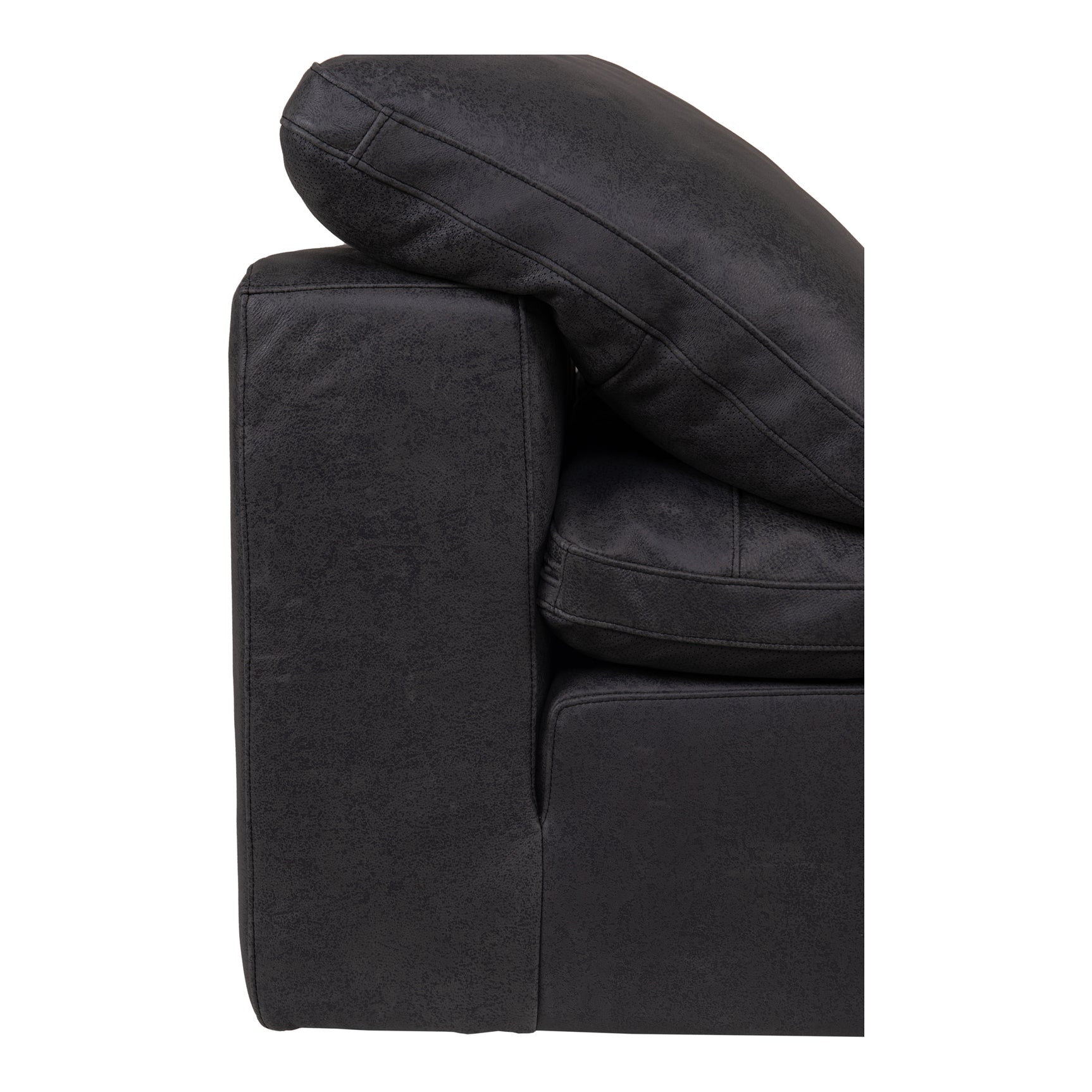 Clay Black Leather Slipper Chair - Ornate Home