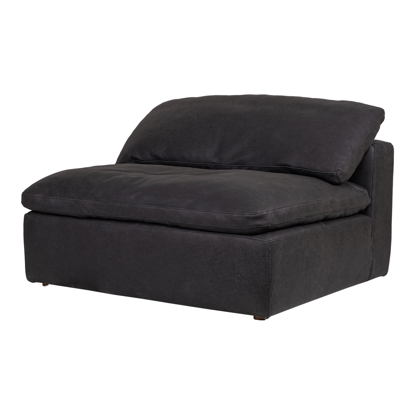 Clay Black Leather Slipper Chair - Ornate Home