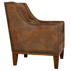 Clay Brown Leather Armchair - Ornate Home