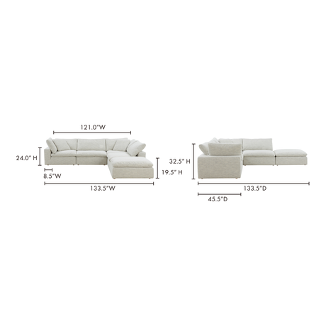 Clay Coastside Sand Dream Modular Sectional - Ornate Home