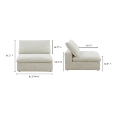 Clay Coastside Sand Slipper Chair - Ornate Home