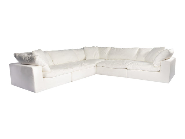Clay Cream White Classic L Shaped Modular Sectional - Ornate Home