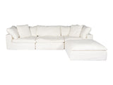 Clay Cream White Lounge Modular Sectional - Ornate Home