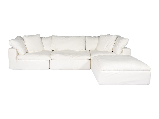 Clay Cream White Lounge Modular Sectional - Ornate Home