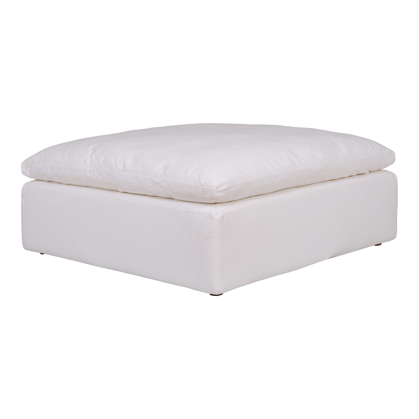 Clay Cream White Ottoman - Ornate Home