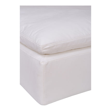 Clay Cream White Ottoman - Ornate Home