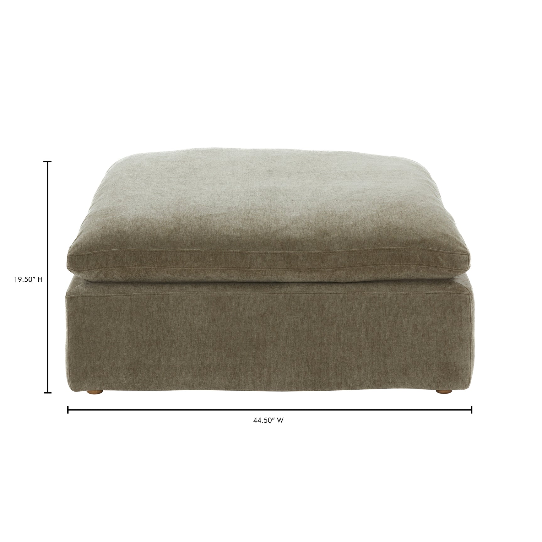 Clay Desert Sage Ottoman - Ornate Home