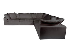 Clay Light Grey Classic L Shaped Modular Sectional - Ornate Home