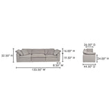 Clay Light Grey Modular Sofa - Ornate Home