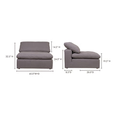Clay Light Grey Slipper Chair - Ornate Home