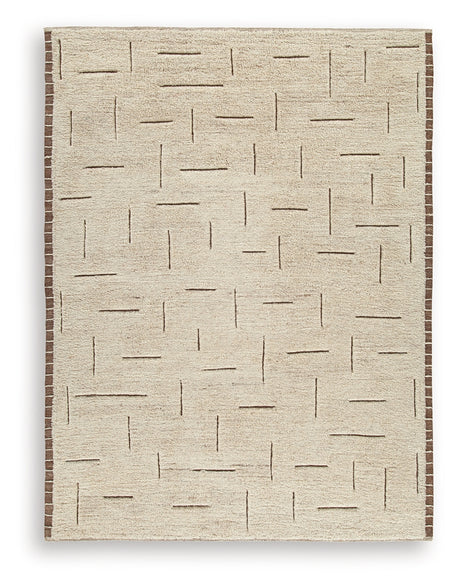 Clayman Beige/Brown Large Rug - Ornate Home