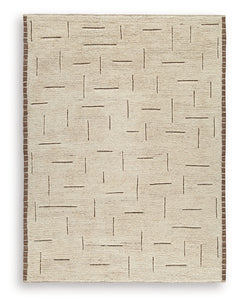Clayman Beige/Brown Large Rug - Ornate Home