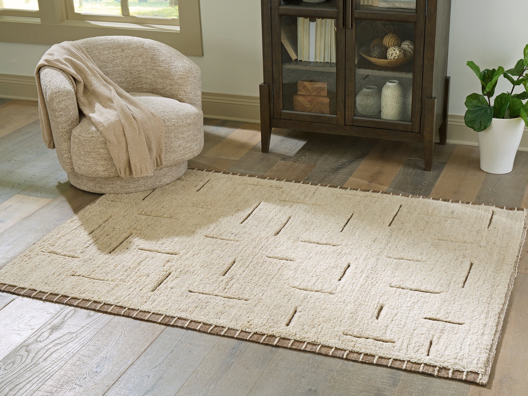 Clayman Beige/Brown Medium Rug (Online Special Price) - Ornate Home