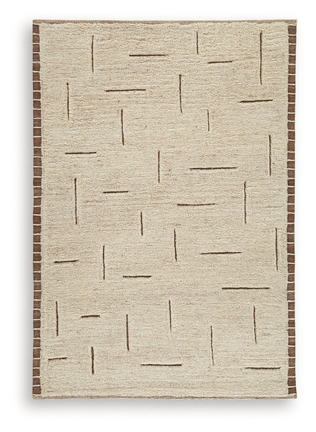Clayman Beige/Brown Medium Rug - Ornate Home