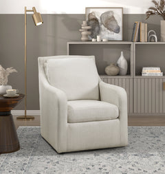 Claymont Beige Swivel Chair - Ornate Home