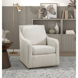 Claymont Beige Swivel Chair - Ornate Home