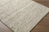 Clayne Beige & Charcoal Premium Wool Area Rug - Ornate Home