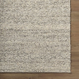 Clayne Beige & Charcoal Premium Wool Area Rug - Ornate Home