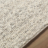 Clayne Beige & Charcoal Premium Wool Area Rug - Ornate Home