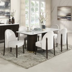 Clayten Beige & Espreeso Side Chair (Set of 2) - Ornate Home