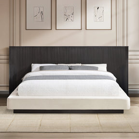 Clayten Beige/Espresso Eastern King Bed - Ornate Home