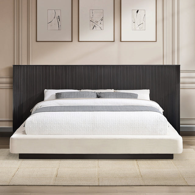 Clayten Beige/Espresso Eastern King Bed - Ornate Home