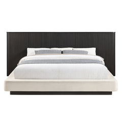 Clayten Beige/Espresso Eastern King Bed - Ornate Home