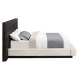 Clayten Beige/Espresso Eastern King Bed - Ornate Home