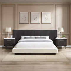 Clayten Beige/Espresso Eastern King Bed - Ornate Home