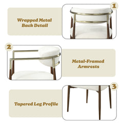 Clayten Brown Oak Arm Chair (Set of 2) - Ornate Home