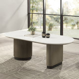 Clayten Engineering Top/Light Oak Coffee Table - Ornate Home