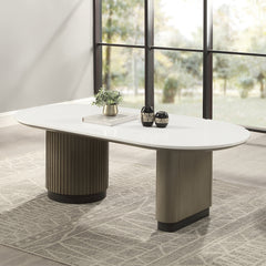 Clayten Engineering Top/Light Oak Coffee Table - Ornate Home