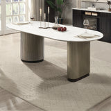 Clayten Engineering Top/Light Oak Dining Table - Ornate Home