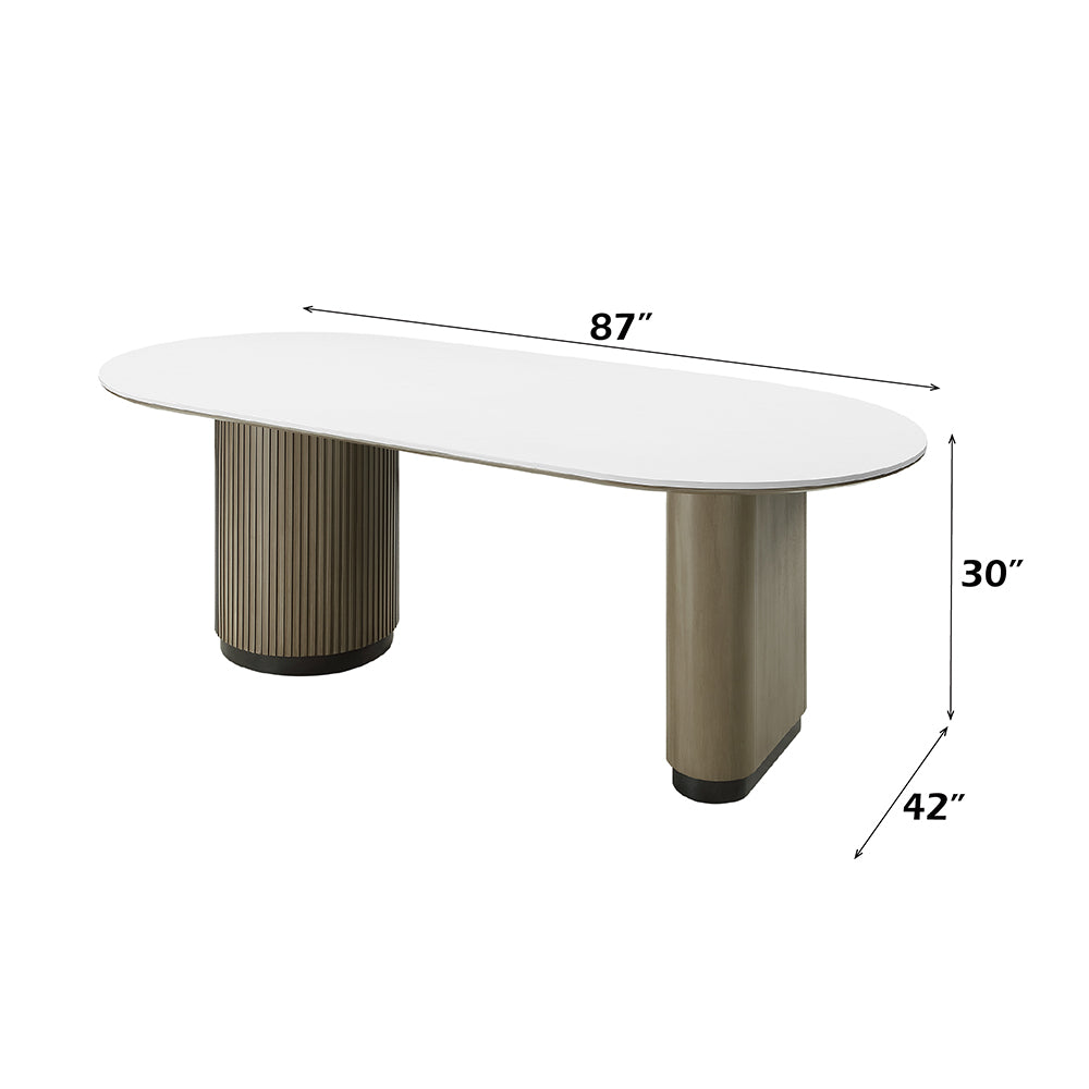Clayten Engineering Top/Light Oak Dining Table - Ornate Home