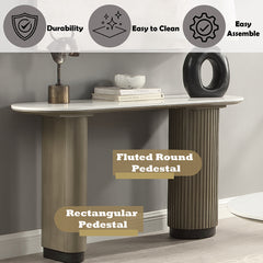 Clayten Engineering Top/Light Oak Sofa Table w/Engineering Top - Ornate Home